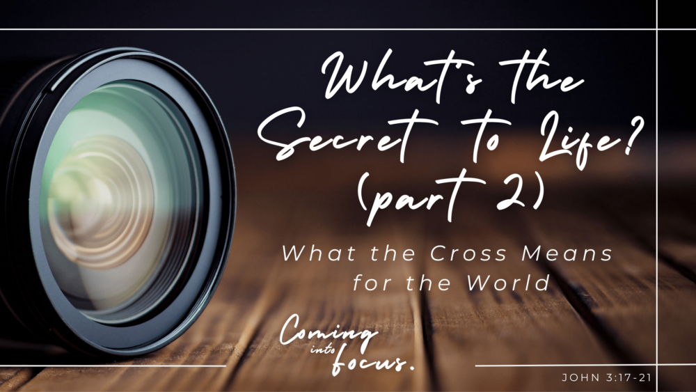 What's the Secret to Life? Part 2 (John 3:17-21) Image