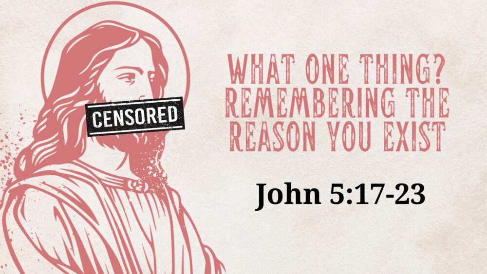 What One Thing? (John 5:17-23) Image